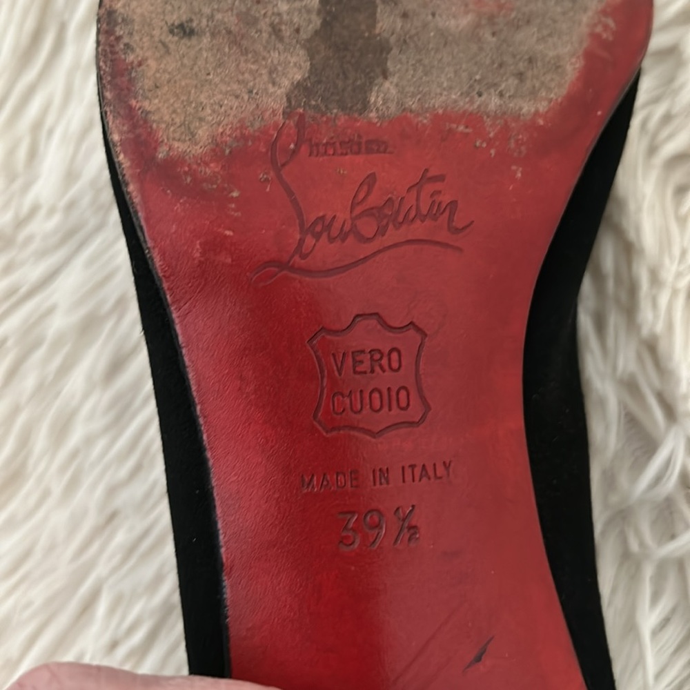 Vintage Christian Louboutin Paris black low heels size 39 1/2. Comes w/ dust bag - Picture 3 of 12